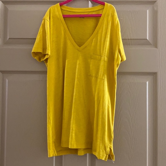 Madewell Yellow Short Sleeve Tee - Picture 1 of 3